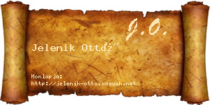 Jelenik Ottó névjegykártya