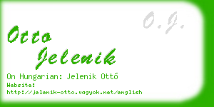 otto jelenik business card